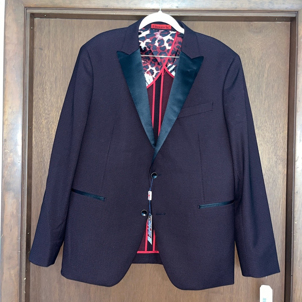 7 Downie St. Red and Black Sport Jacket NWT
